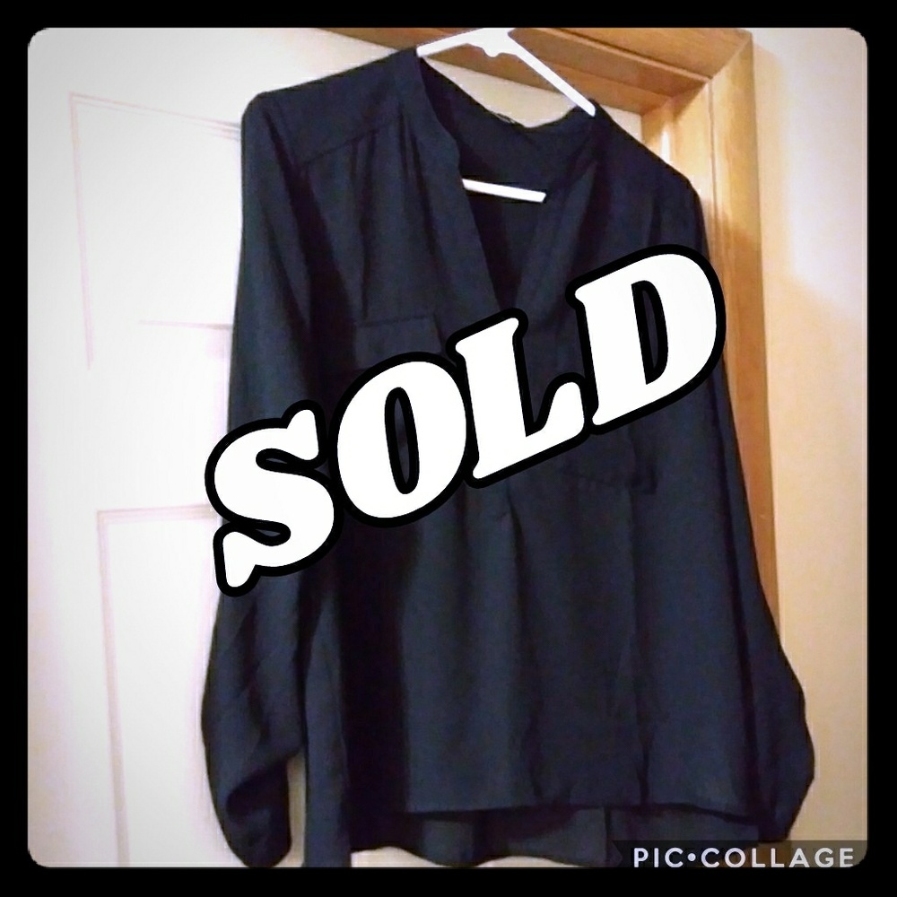 Forever 21 Black Tunic Style Blouse